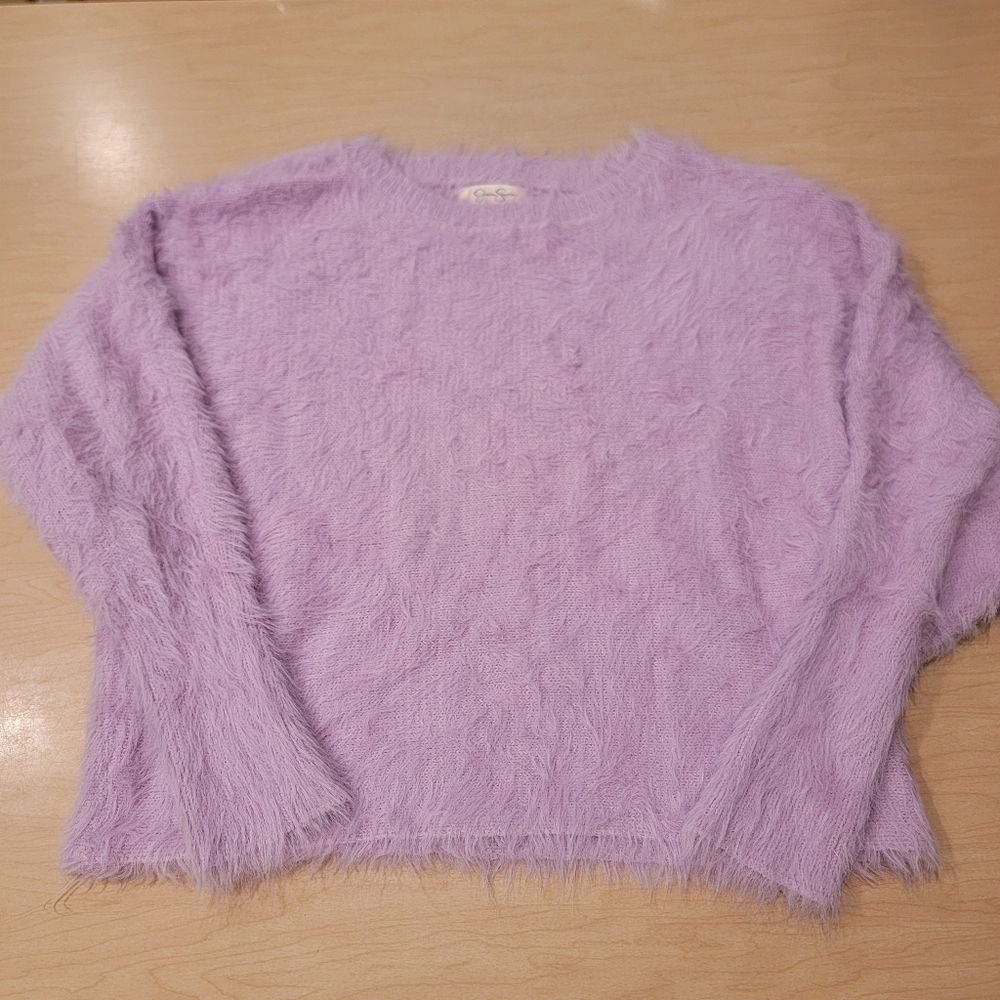 Jessica Simpson Lavender Fuzzy Women's Sweater Large